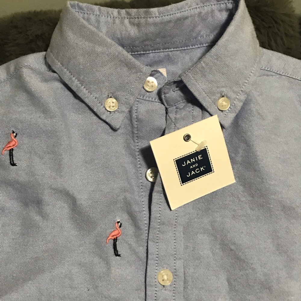 Janie&Jack size 4, flamingo shirt